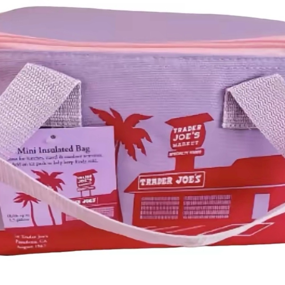 Trader Joe's Mini Insulated Tote - Purple & Magenta
